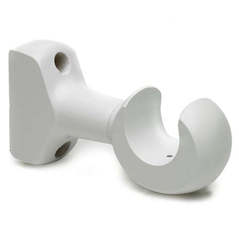 white 28mm curtain pole brackets